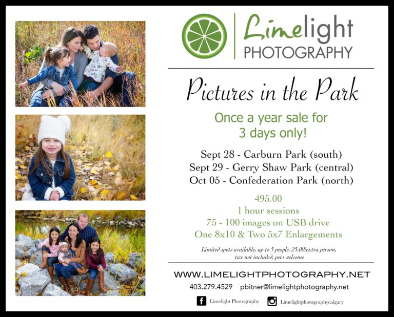 Fall Pictures in the Park Sale